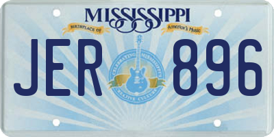 MS license plate JER896