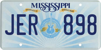 MS license plate JER898