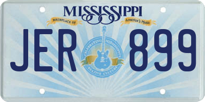 MS license plate JER899