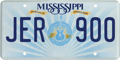 MS license plate JER900