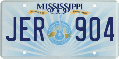MS license plate JER904