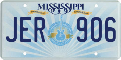 MS license plate JER906