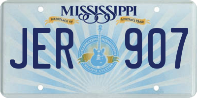 MS license plate JER907