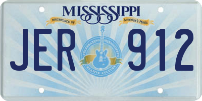 MS license plate JER912