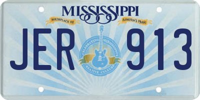 MS license plate JER913
