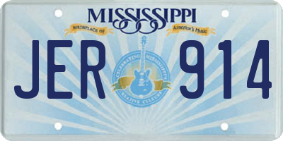 MS license plate JER914