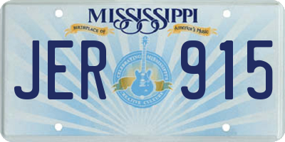 MS license plate JER915