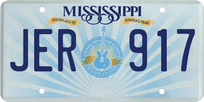 MS license plate JER917