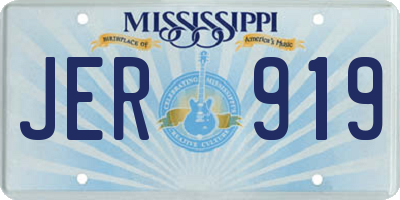 MS license plate JER919