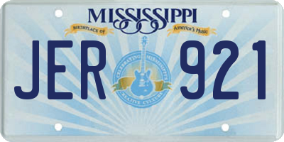 MS license plate JER921