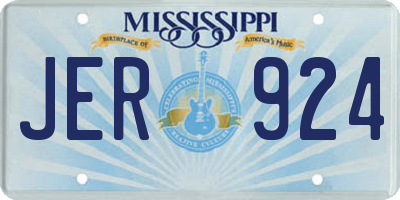MS license plate JER924