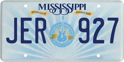 MS license plate JER927