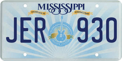 MS license plate JER930