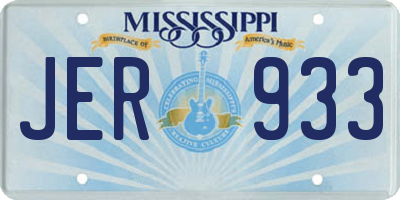 MS license plate JER933