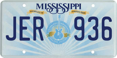 MS license plate JER936