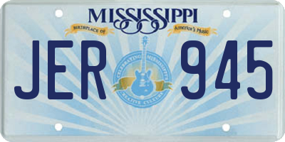MS license plate JER945