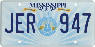 MS license plate JER947