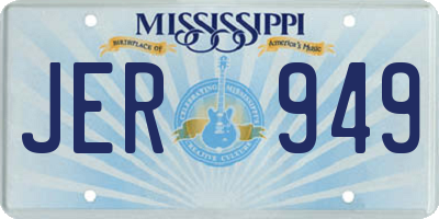 MS license plate JER949