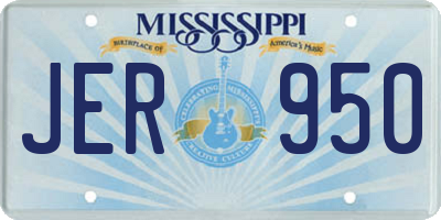 MS license plate JER950