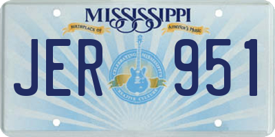 MS license plate JER951