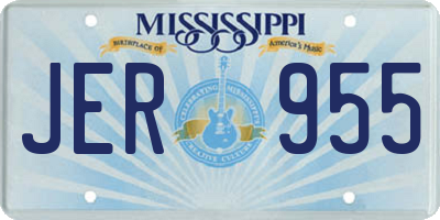 MS license plate JER955