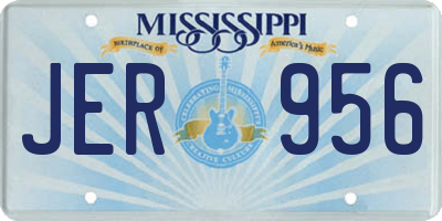 MS license plate JER956