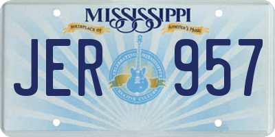 MS license plate JER957