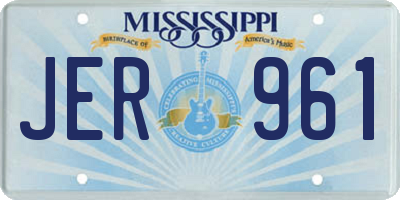 MS license plate JER961