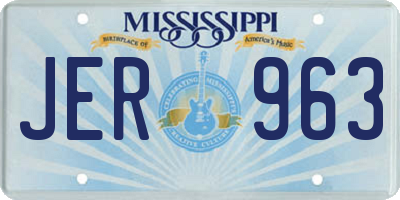 MS license plate JER963