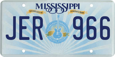 MS license plate JER966