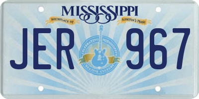 MS license plate JER967