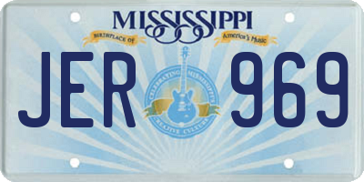 MS license plate JER969
