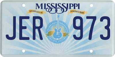 MS license plate JER973