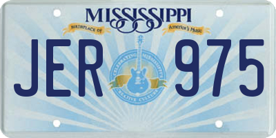 MS license plate JER975