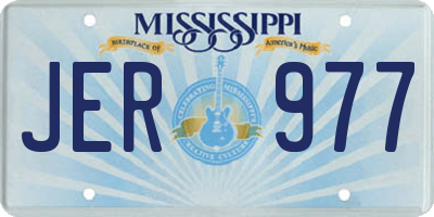 MS license plate JER977