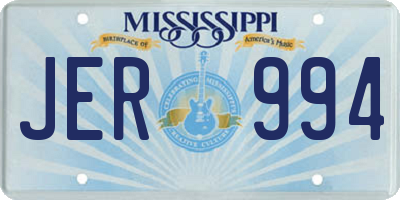 MS license plate JER994