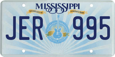 MS license plate JER995