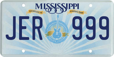 MS license plate JER999