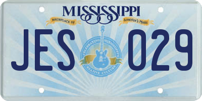 MS license plate JES029