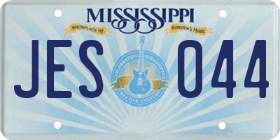 MS license plate JES044