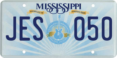 MS license plate JES050