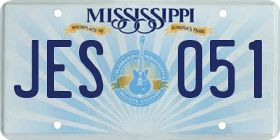 MS license plate JES051