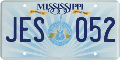 MS license plate JES052