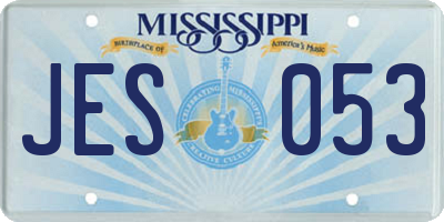MS license plate JES053