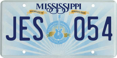 MS license plate JES054