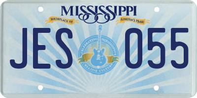 MS license plate JES055