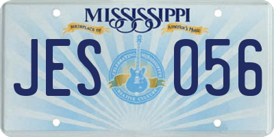 MS license plate JES056