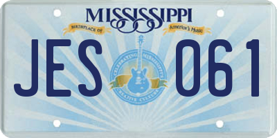 MS license plate JES061