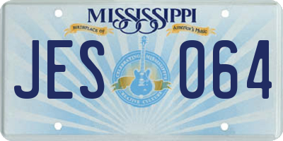 MS license plate JES064