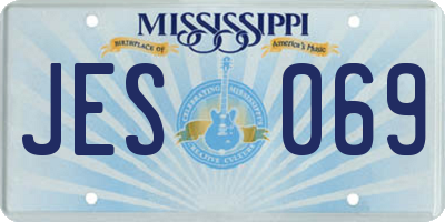 MS license plate JES069